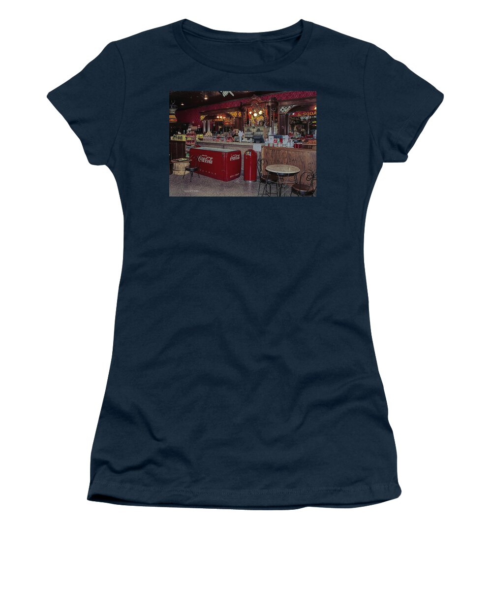 Old Coke Machine Women's T-Shirt featuring the photograph Old Times Not Forgotten by Bonnie Willis