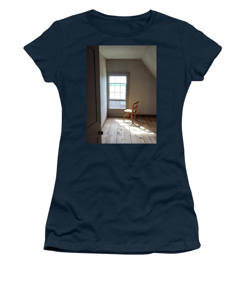 Wyeth Women's T-Shirt featuring the photograph Olson House Chair and Window by Paul Gaj