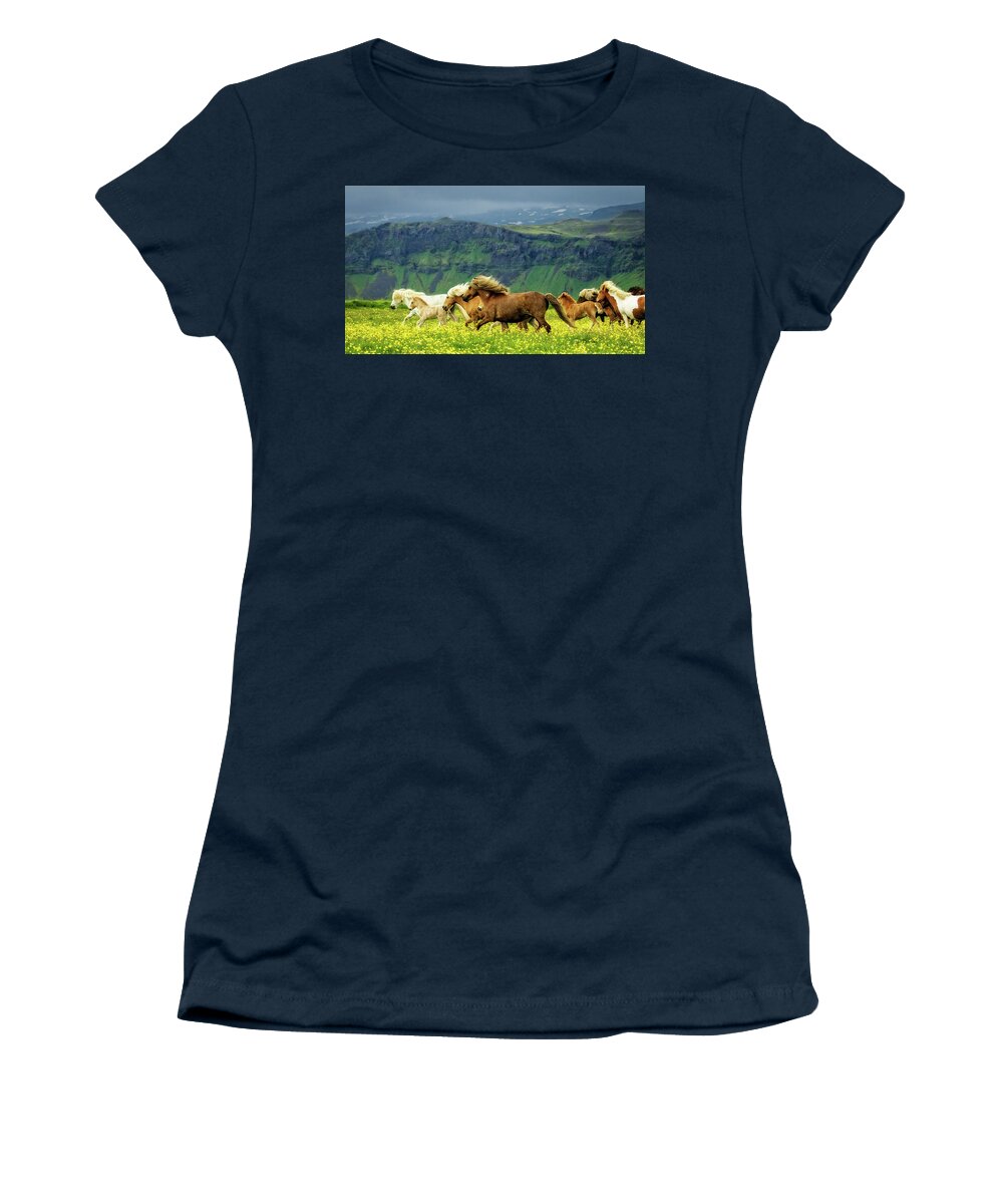 Flatlandsfoto Women's T-Shirt featuring the photograph On The Move by Joan Davis