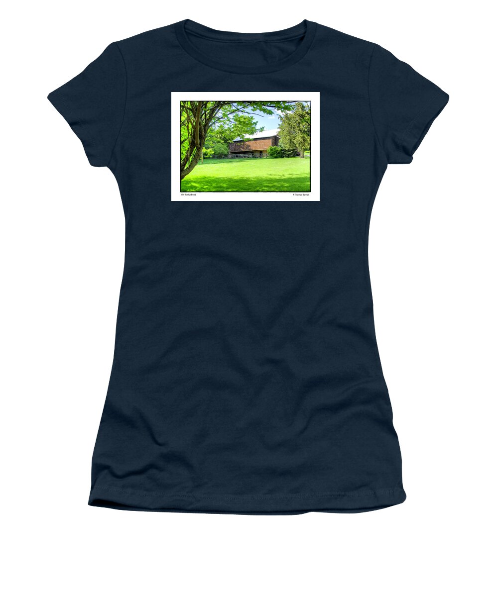 Underground Railroad Women's T-Shirt featuring the photograph On the Railroad by R Thomas Berner