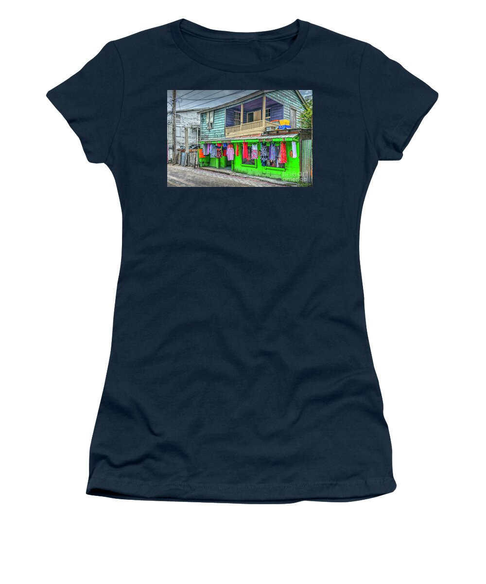 San Pedro Belize Women's T-Shirt featuring the photograph Open For Business 2 by David Zanzinger