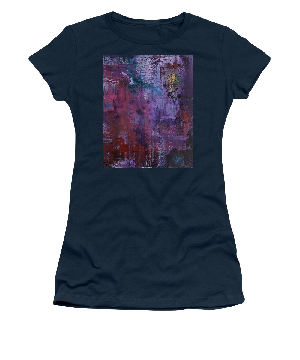 Derek Kaplan Art Women's T-Shirt featuring the painting Opt.50.15 Whisper In The Night by Derek Kaplan