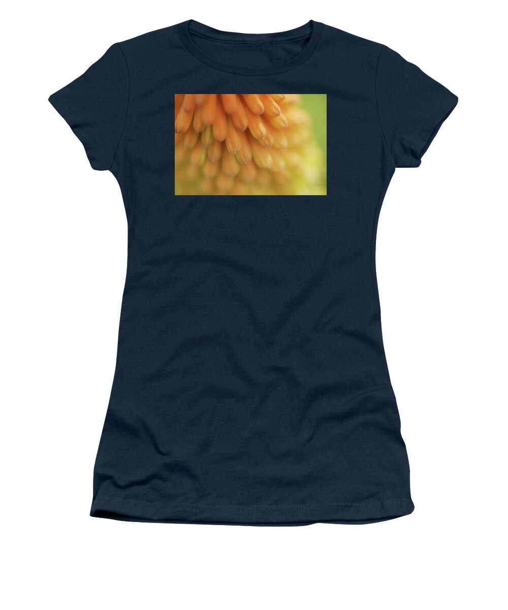Jenny Rainbow Fine Art Photography Women's T-Shirt featuring the photograph Orange Glow of Torch Lily 1 by Jenny Rainbow
