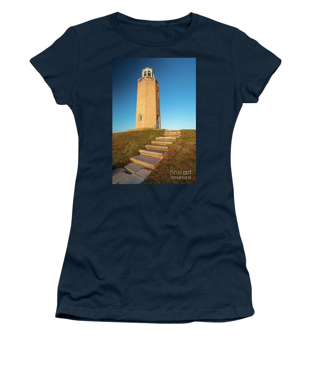 Avery Point Women's T-Shirt featuring the photograph Our Last Light - New England Lighthouse by JG Coleman