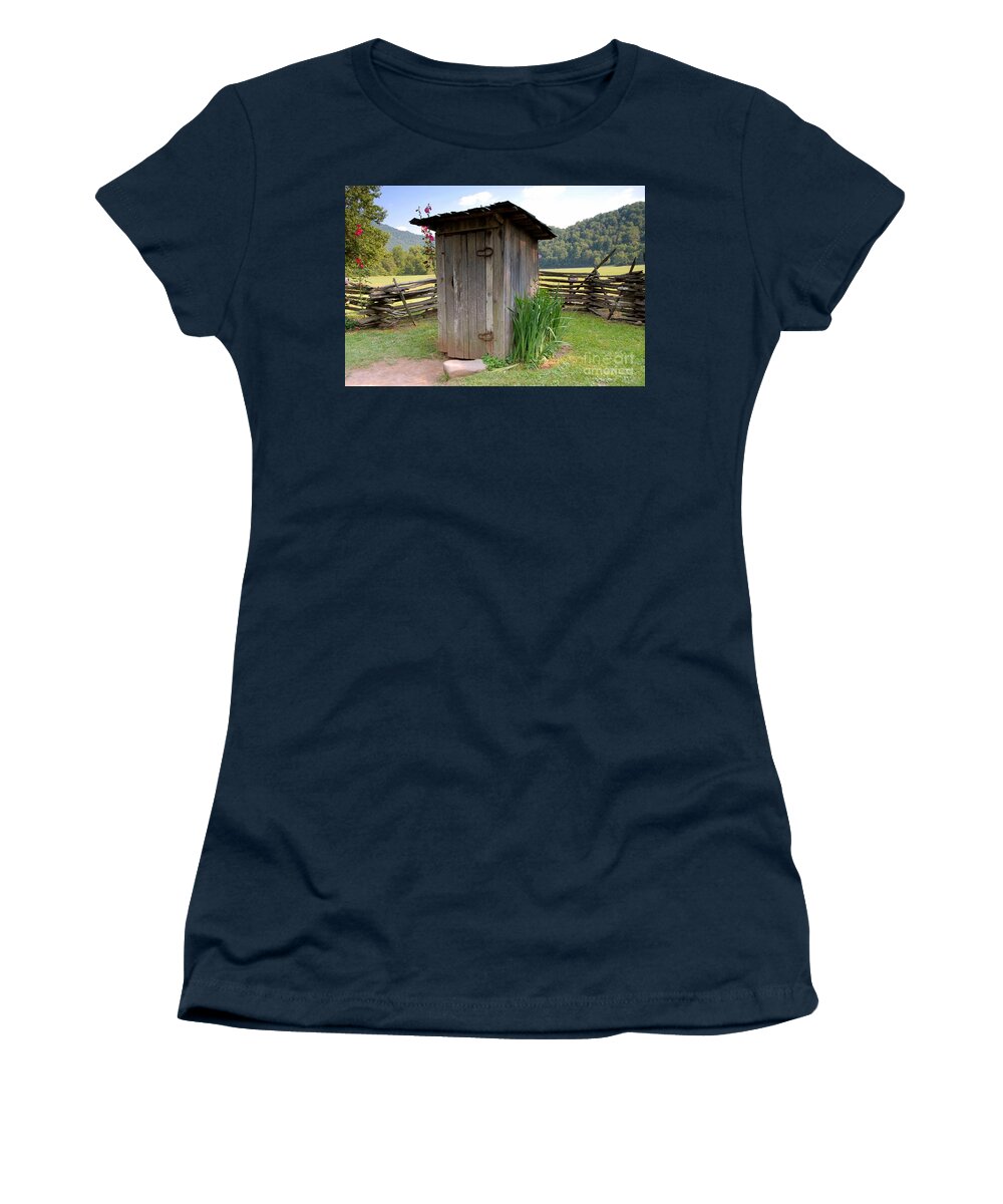 Outhouse Women's T-Shirt featuring the photograph Outhouse by David Lee Thompson