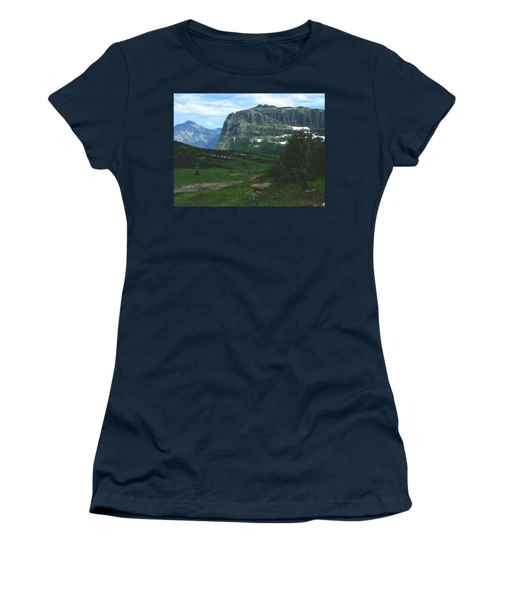 Logan's Pass Women's T-Shirt featuring the photograph Over Logan's Pass by Tracey Vivar
