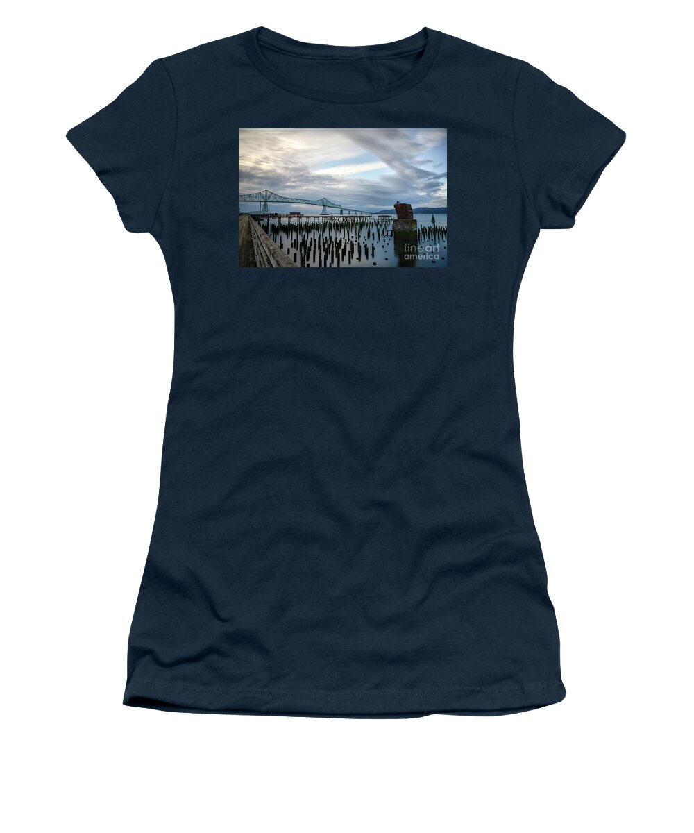 Astoria Women's T-Shirt featuring the photograph Overlooking the bridge by Paul Quinn