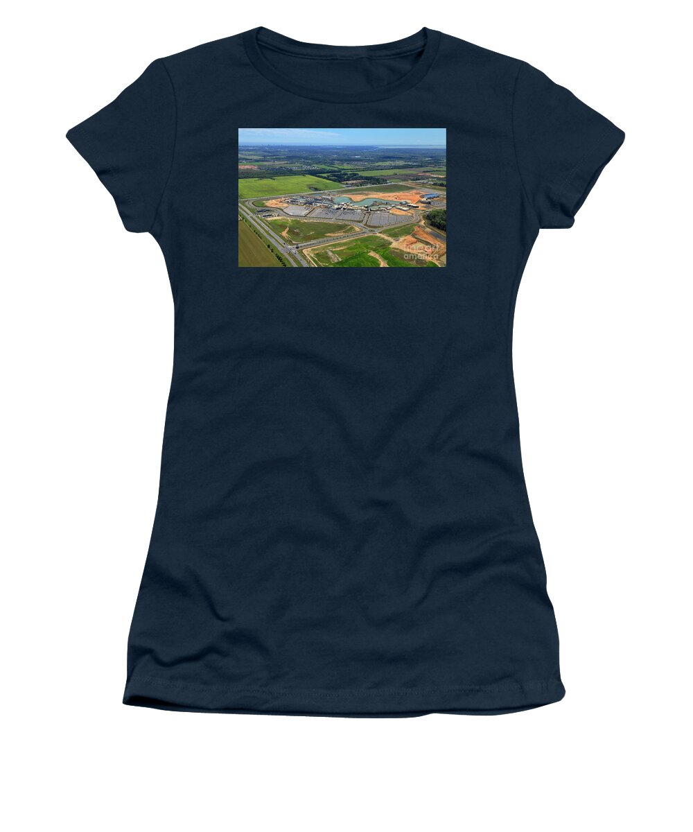  Women's T-Shirt featuring the photograph Owa 7674 by Gulf Coast Aerials -