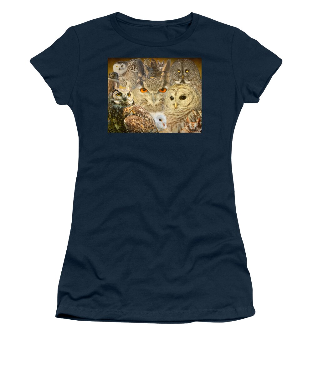 Owls Women's T-Shirt featuring the photograph OWL you need is LOVE by Heather King