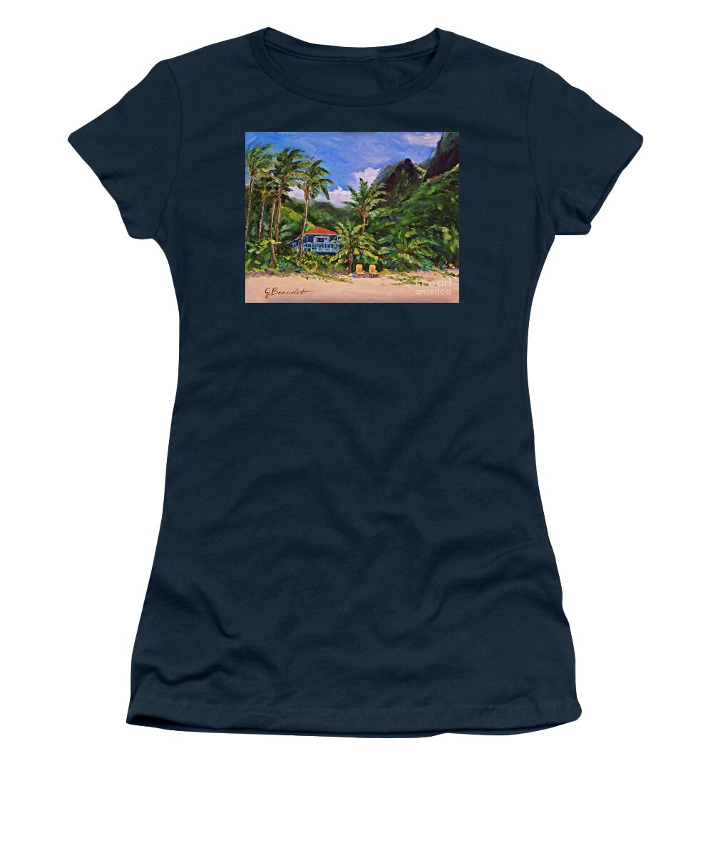 Tropical Women's T-Shirt featuring the painting P F by Jennifer Beaudet