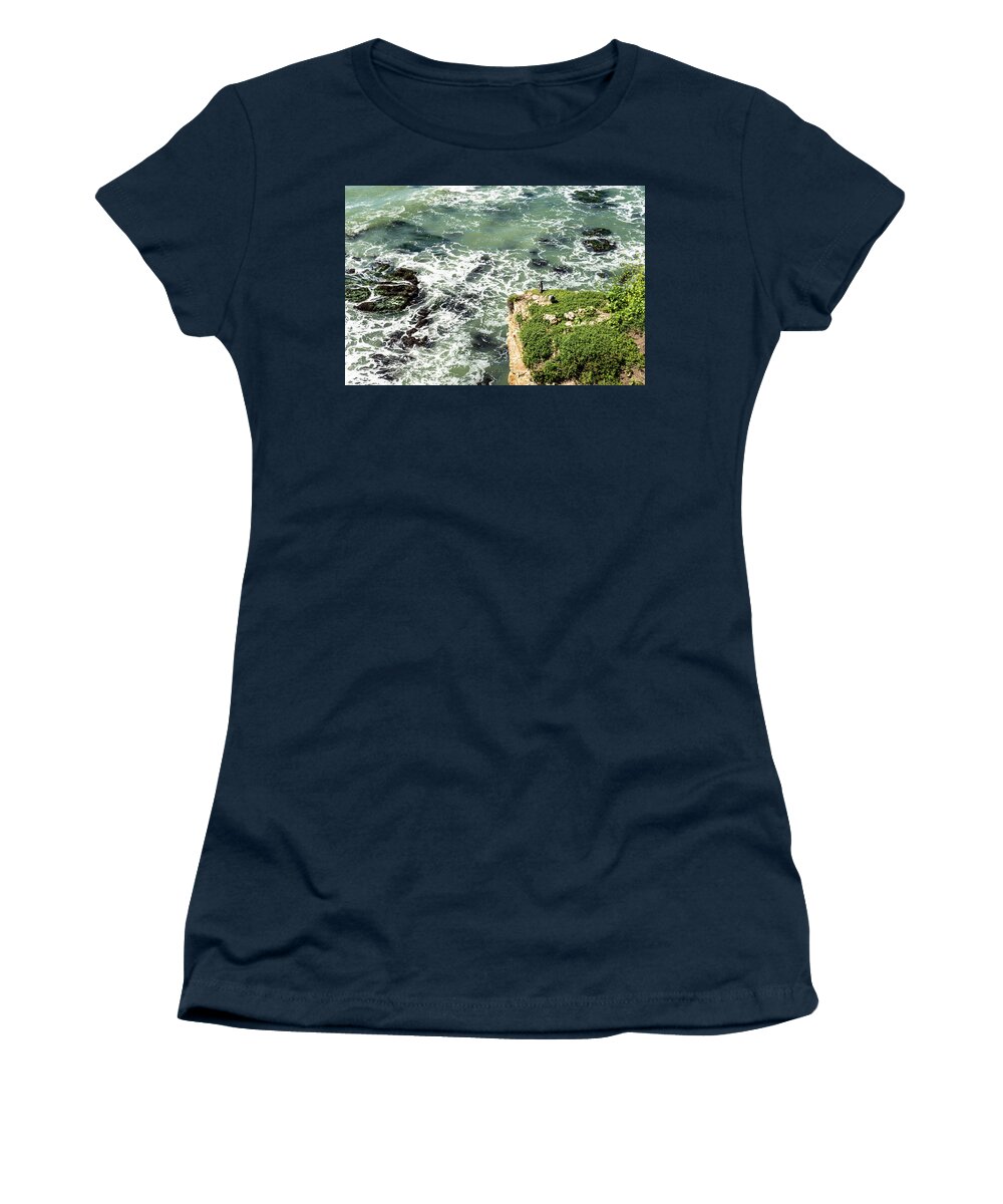 Cliff Women's T-Shirt featuring the photograph Pacific Overlook by Paul Johnson