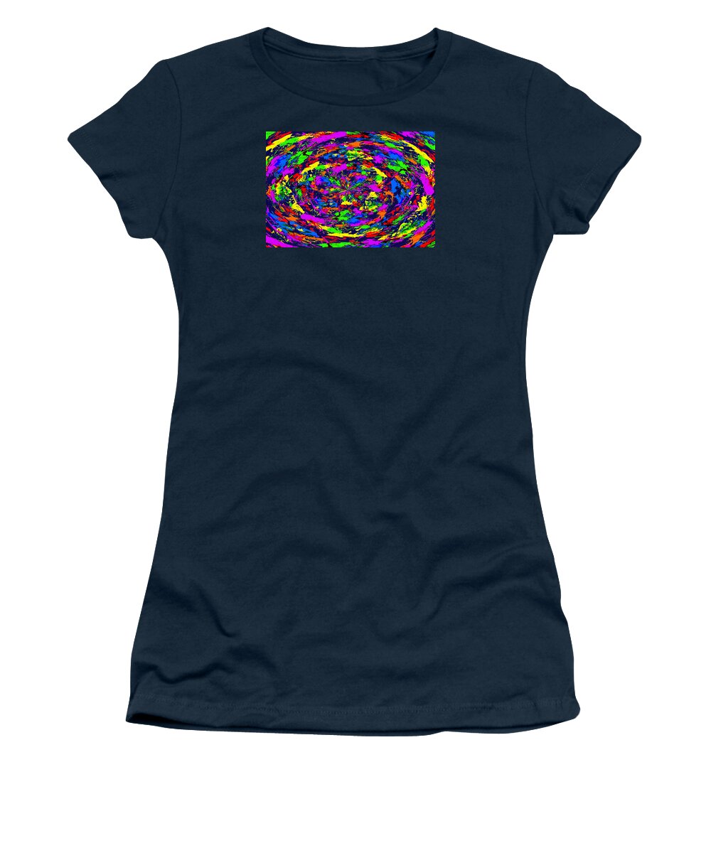 Paint Splatter Women's T-Shirt featuring the digital art Paint Splatter Vortex by Gregory Murray