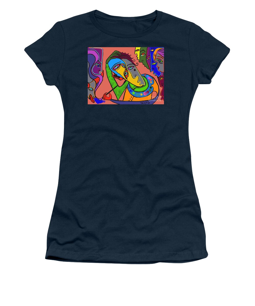  Women's T-Shirt featuring the digital art Painters block by Hans Magden