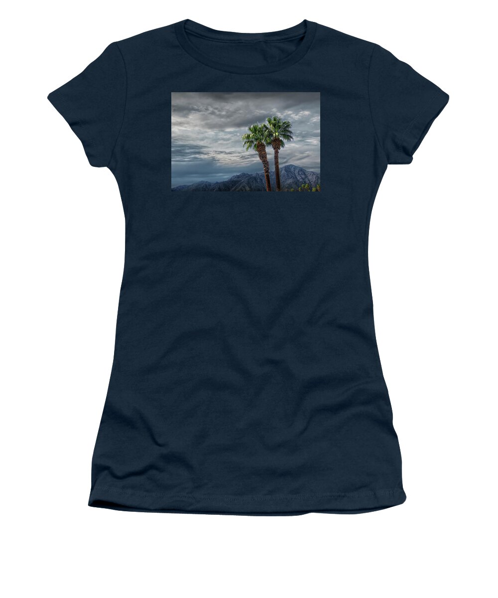 Tree Women's T-Shirt featuring the photograph Palm Trees by Borrego Springs in the Anza-Borrego Desert State Park by Randall Nyhof
