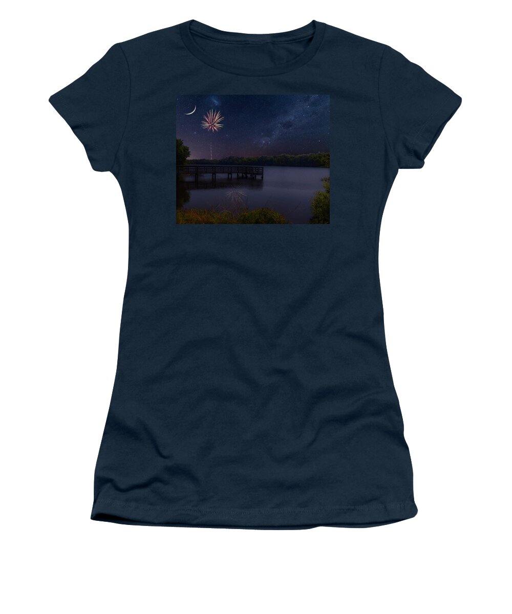 Landscape Women's T-Shirt featuring the photograph Palmetto Lake by David Palmer