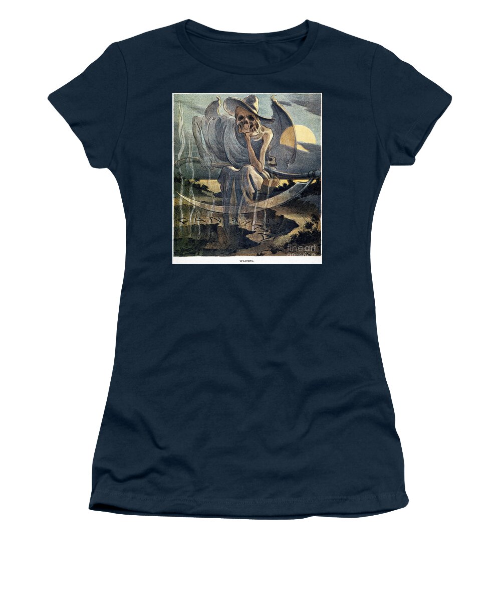 1904 Women's T-Shirt featuring the photograph Panama Canal Cartoon, 1904 by Granger