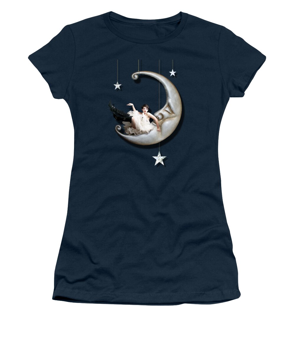 Paper Moon Women's T-Shirt by Linda Lees - Pixels Merch