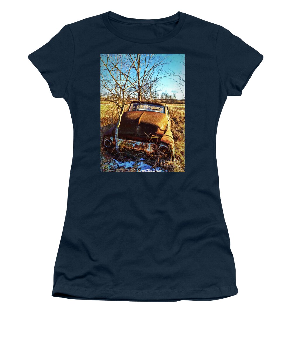 Old Women's T-Shirt featuring the photograph Parked in Ohio by Janice Pariza