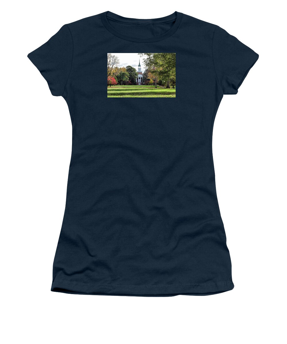 Parker Hall Women's T-Shirt featuring the photograph Parker Hall - Hanover College by Sandy Keeton