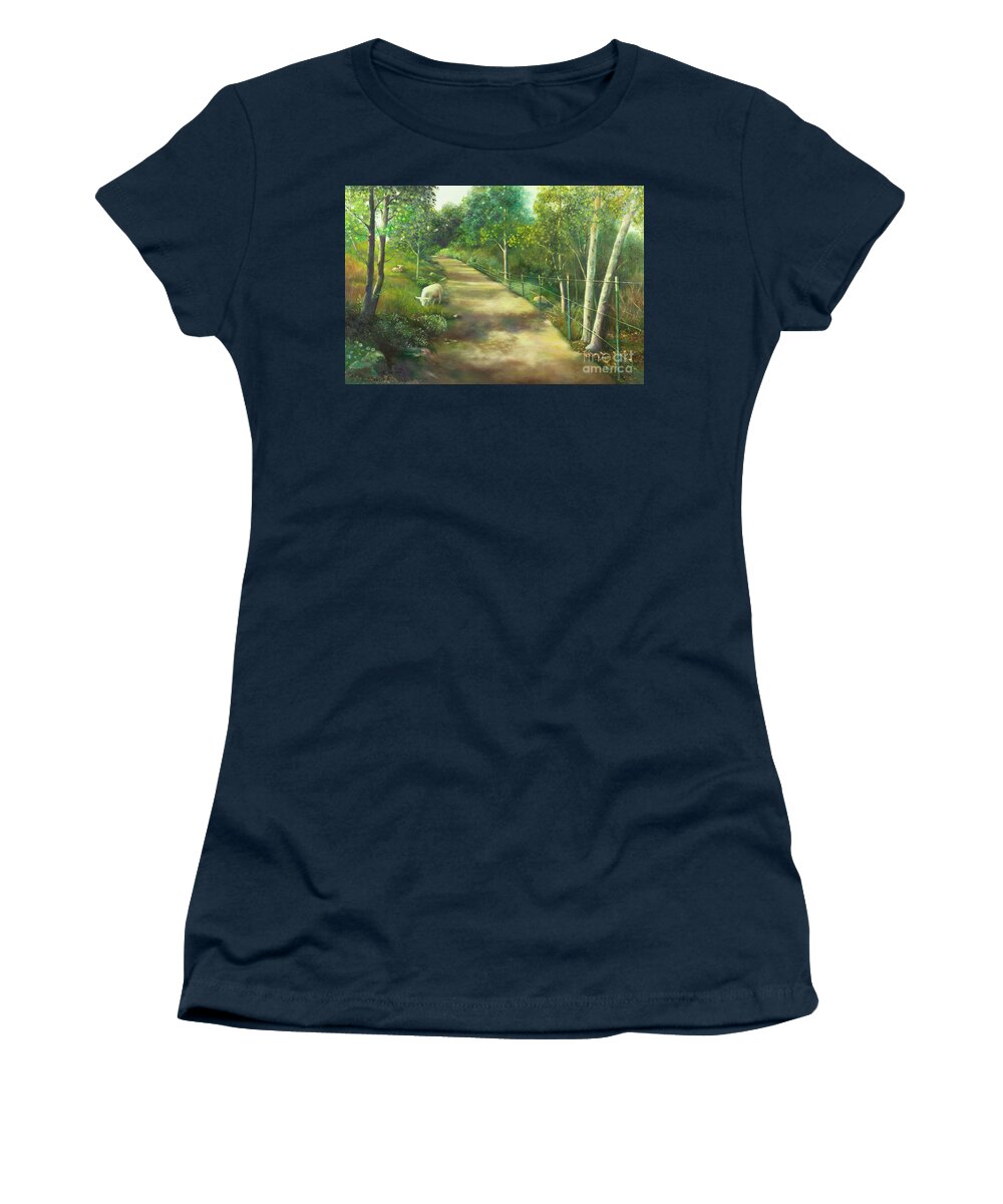 Pastoral Women's T-Shirt featuring the painting Pastoral by Marlene Book