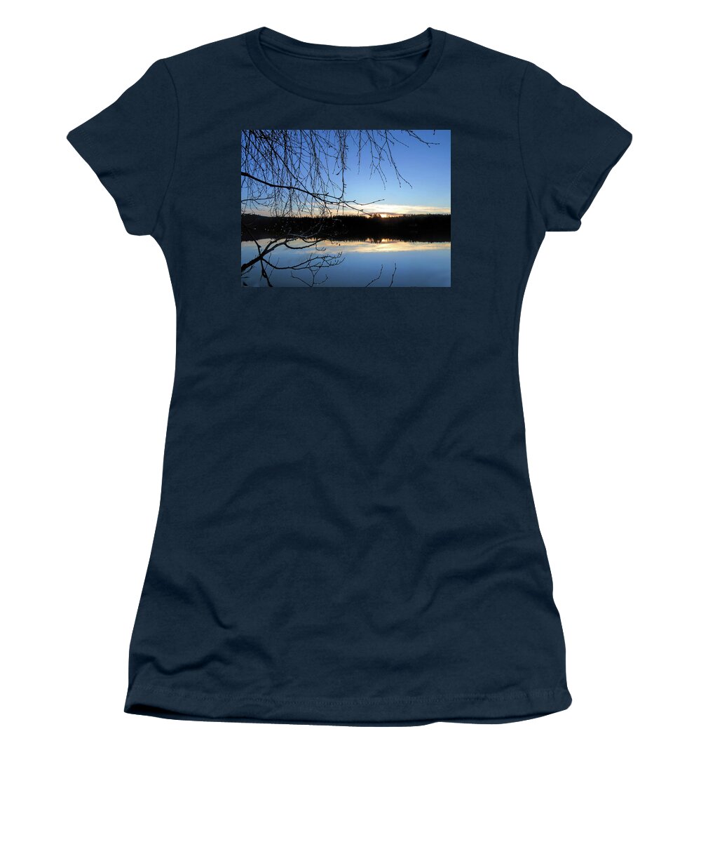 Sunrise Women's T-Shirt featuring the photograph Peace at Sunrise by A H Kuusela
