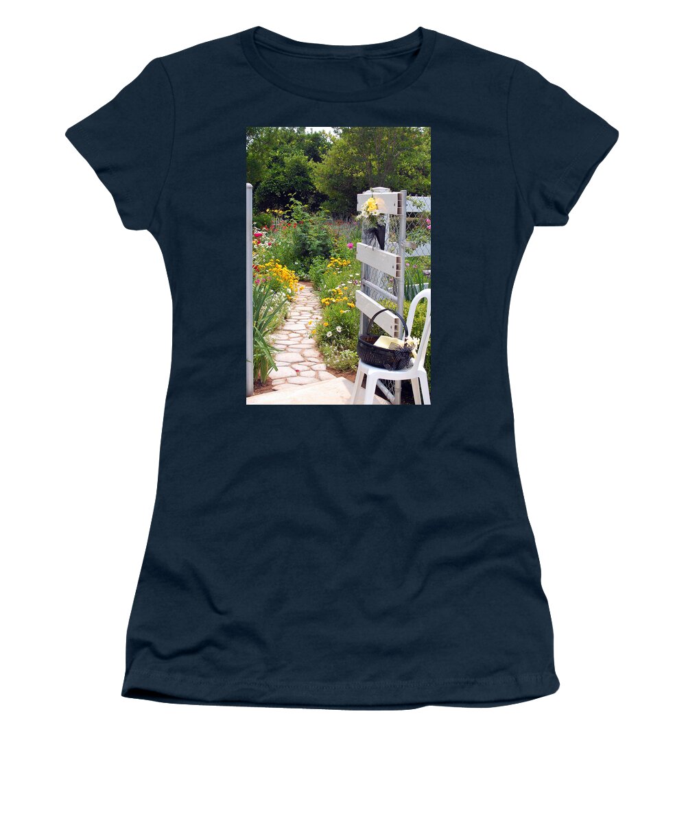 Garden Women's T-Shirt featuring the photograph Peaceful Garden by Amy Fose
