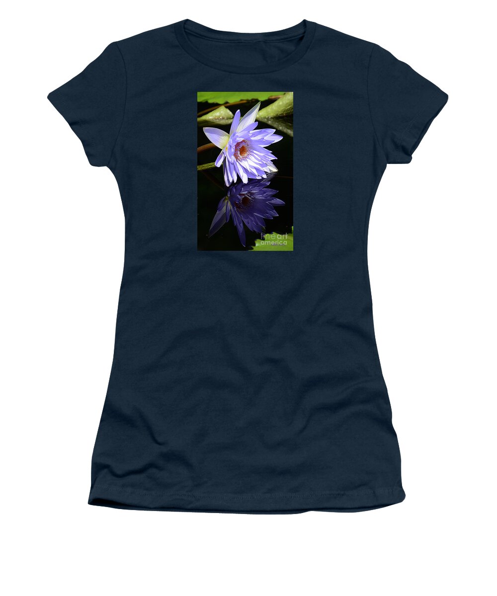 Lily Women's T-Shirt featuring the photograph Peaceful Reflections by Cindy Manero