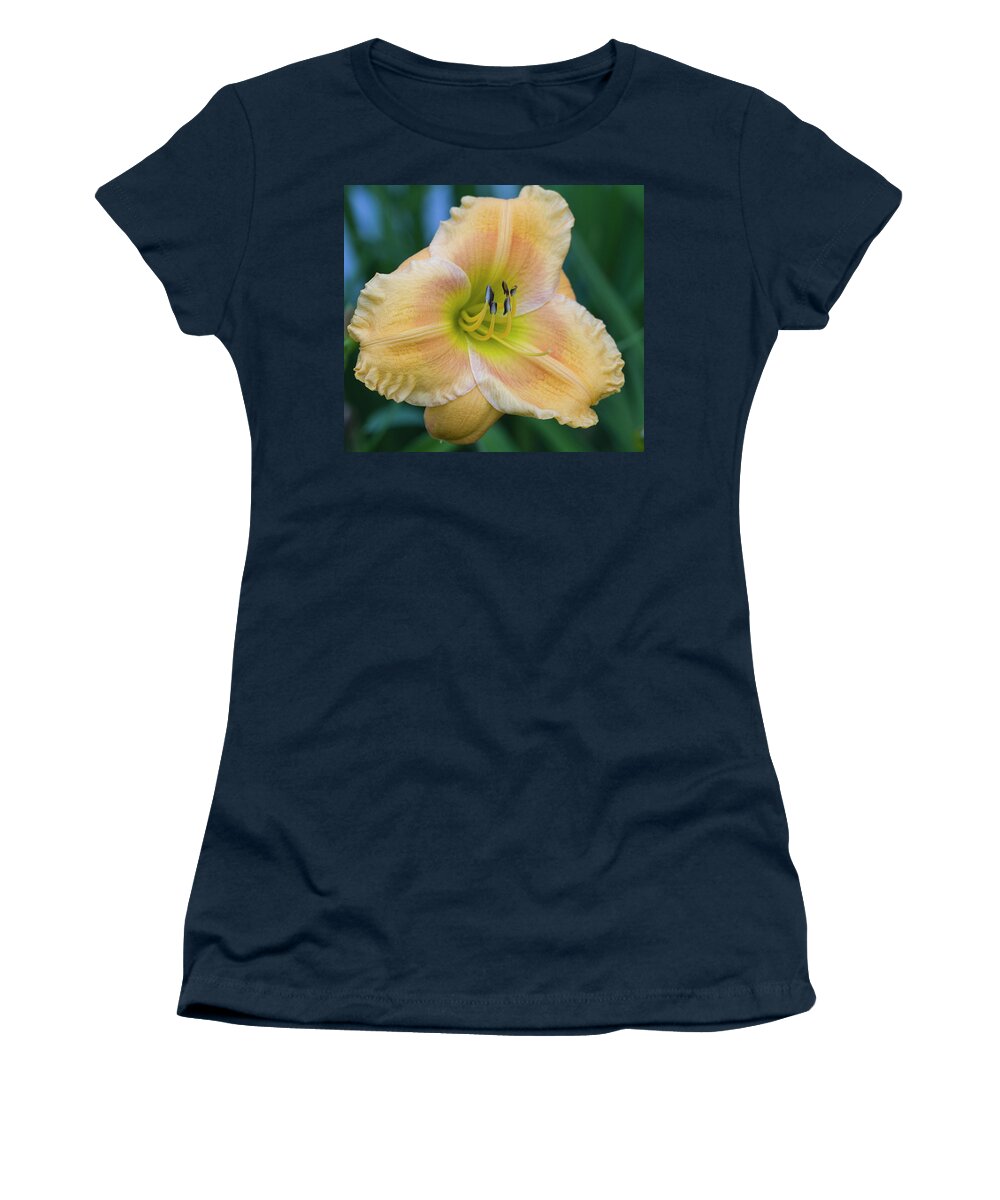 Peach Women's T-Shirt featuring the photograph Peachy Sweetness by Kathy Clark