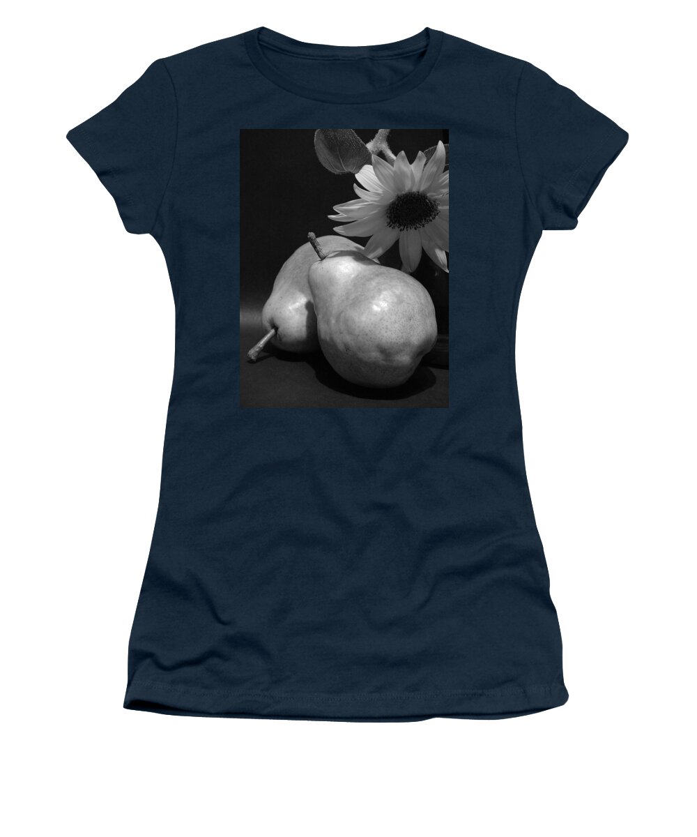 Black And White Women's T-Shirt featuring the photograph Pears in the sun by Thomas Pipia