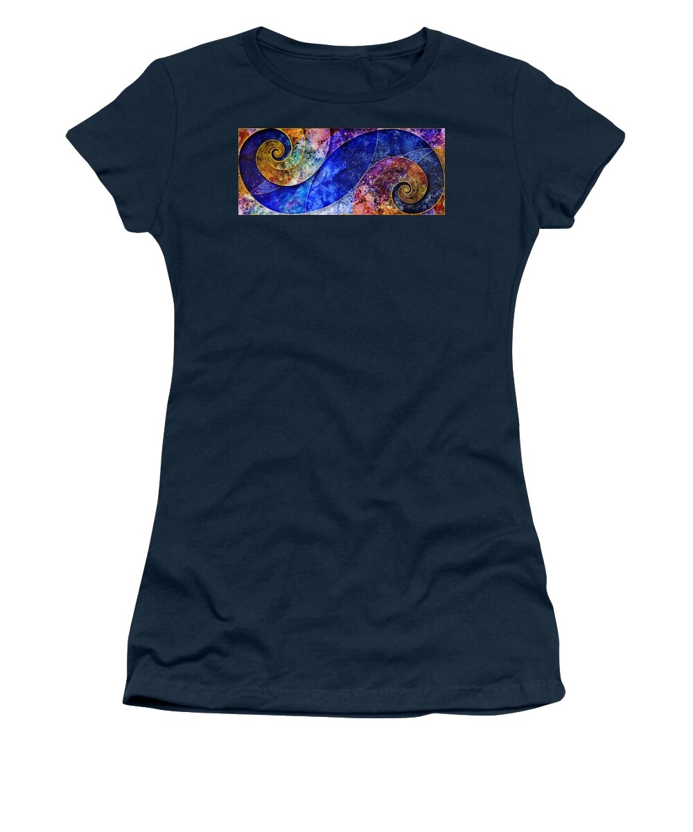 Waves Women's T-Shirt featuring the digital art Permanent Waves by Kenneth Armand Johnson