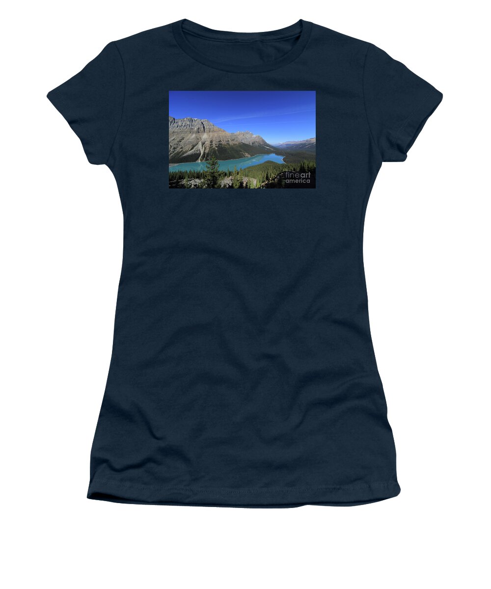 Peyto Lake Women's T-Shirt featuring the photograph Peyto Lake by Eva Lechner