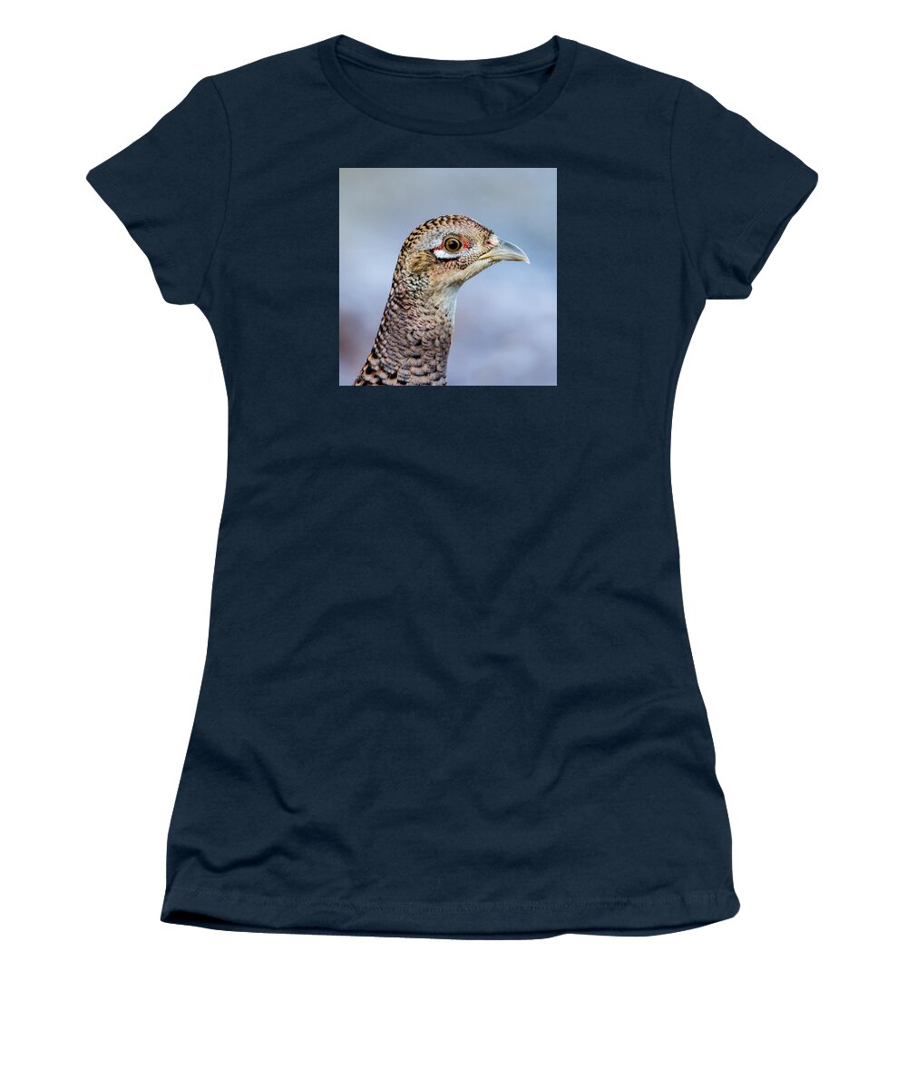 Pheasant Hen Women's T-Shirt featuring the photograph Pheasant Hen by Torbjorn Swenelius