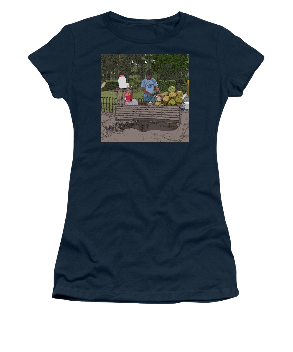 Philippines Women's T-Shirt featuring the painting Philippines 936 Buko by Rolf Bertram