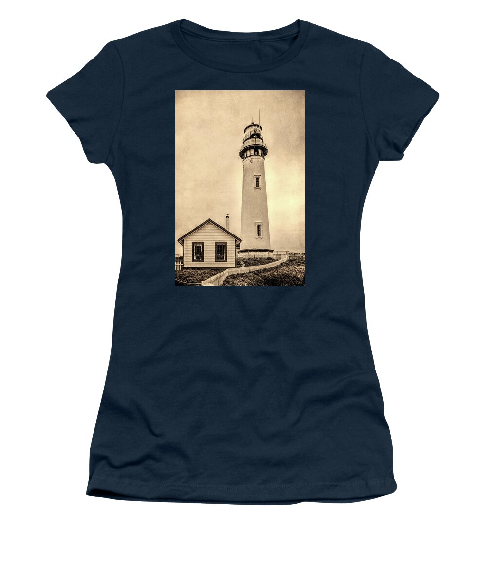 Lighthouse Women's T-Shirt featuring the photograph Pigeon Point Light Station Pescadero California by David Smith