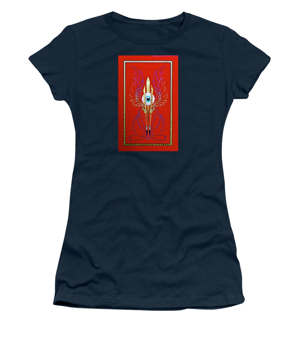 Pinstripe Art Women's T-Shirt featuring the painting Pinstriper's Icon by Alan Johnson