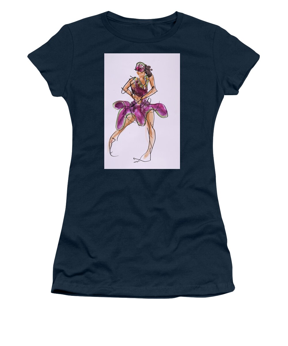 Shepherdesses Women's T-Shirt featuring the drawing Pirates dance at their capture by Peregrine Roskilly