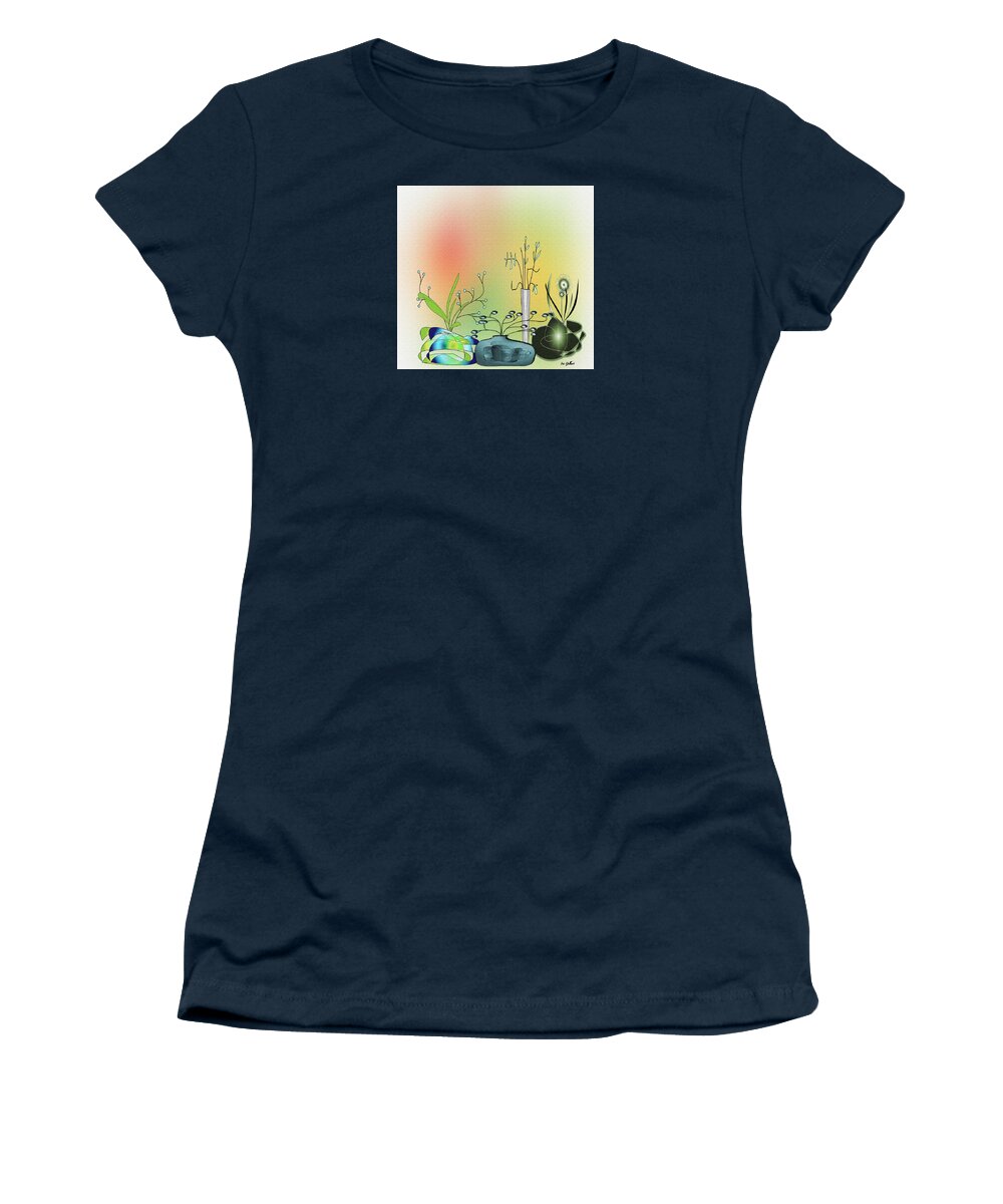 Illustration Women's T-Shirt featuring the digital art Planters by Iris Gelbart