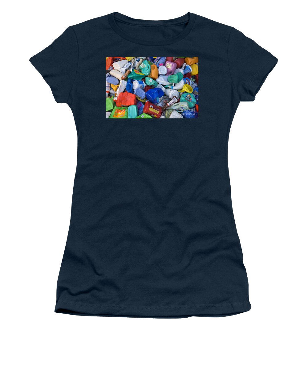 Recyclables Women's T-Shirt featuring the photograph Plastic Bottles by Inga Spence
