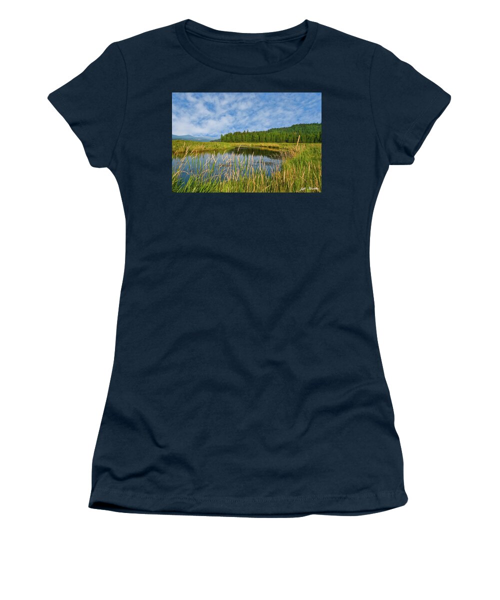 Beauty In Nature Women's T-Shirt featuring the photograph Plummer Creek Marsh by Jeff Goulden