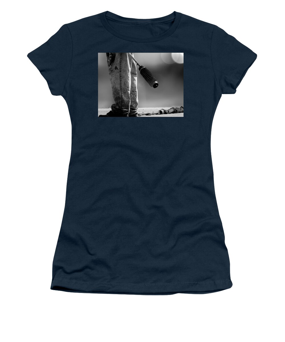 Street Photography Women's T-Shirt featuring the photograph Poetry Pants and Flamethrower by Bob Orsillo