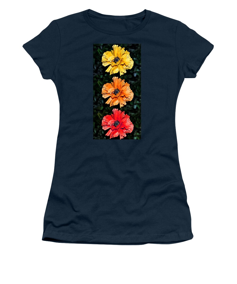 Poppy Seed Women's T-Shirt featuring the photograph Poppy Poppy Poppy by Angelina Tamez