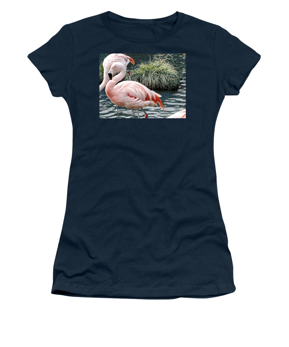 Photoshop Women's T-Shirt featuring the photograph Portrait Of a Flamingo by Melissa Messick