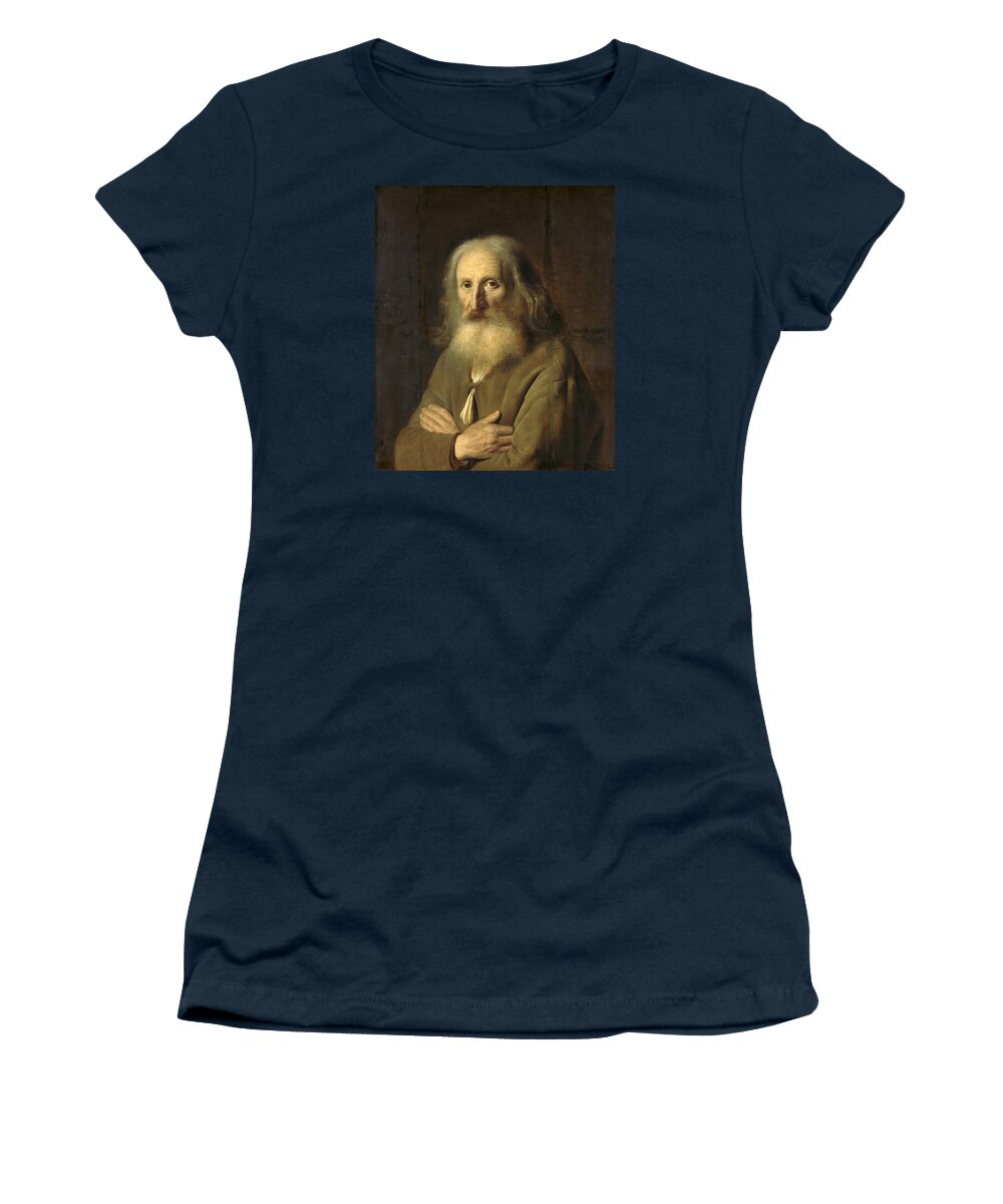 Simon Kick Women's T-Shirt featuring the painting Portrait of an Old Man by Simon Kick