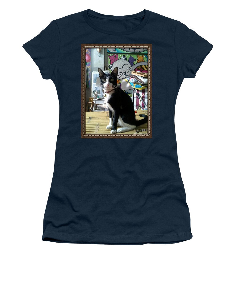Cat Women's T-Shirt featuring the photograph Portrait of GATchee by Sukalya Chearanantana