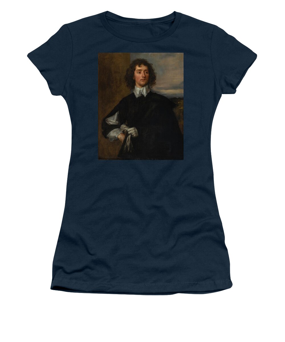Attributed To Thomas Gainsborough Women's T-Shirt featuring the painting Portrait Of Thomas Hanmer by MotionAge Designs