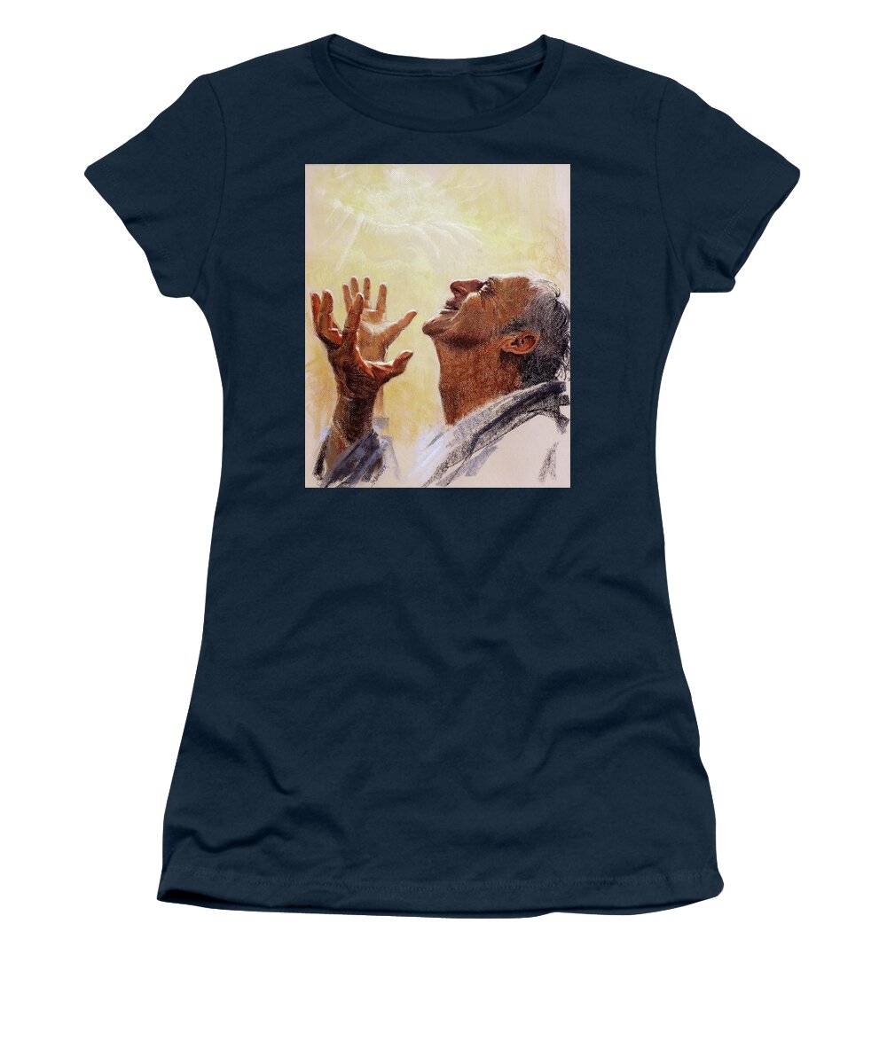 Joy Women's T-Shirt featuring the painting Praise. I will praise Him by Graham Braddock