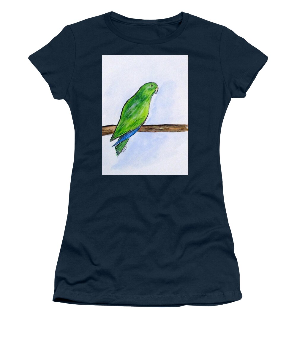 Birds Women's T-Shirt featuring the painting Pretty Boy by Clyde J Kell