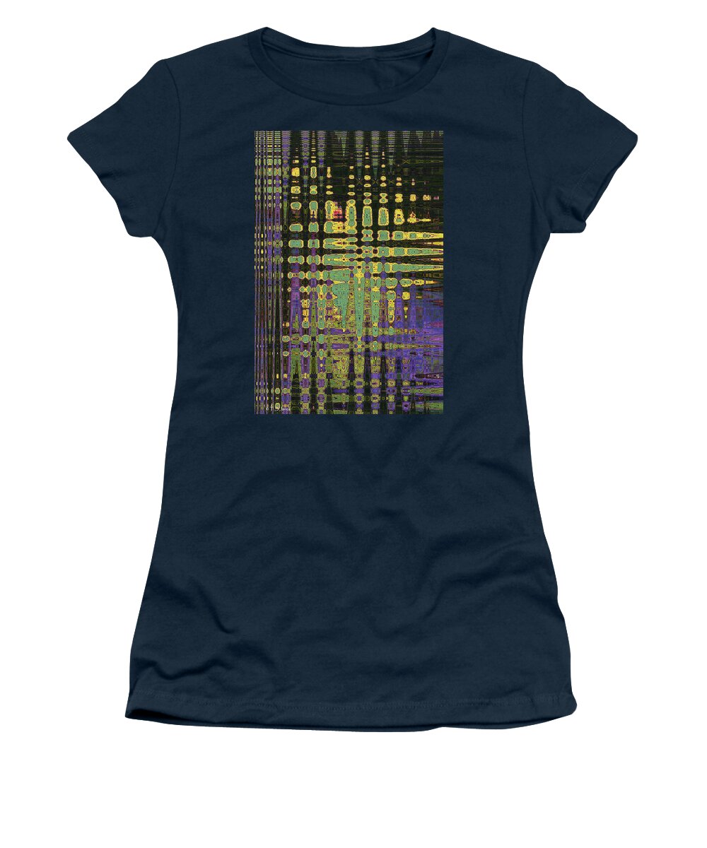 Prickly Pear Plant Abstract Women's T-Shirt featuring the digital art Prickly Pear Plant Abstract by Tom Janca