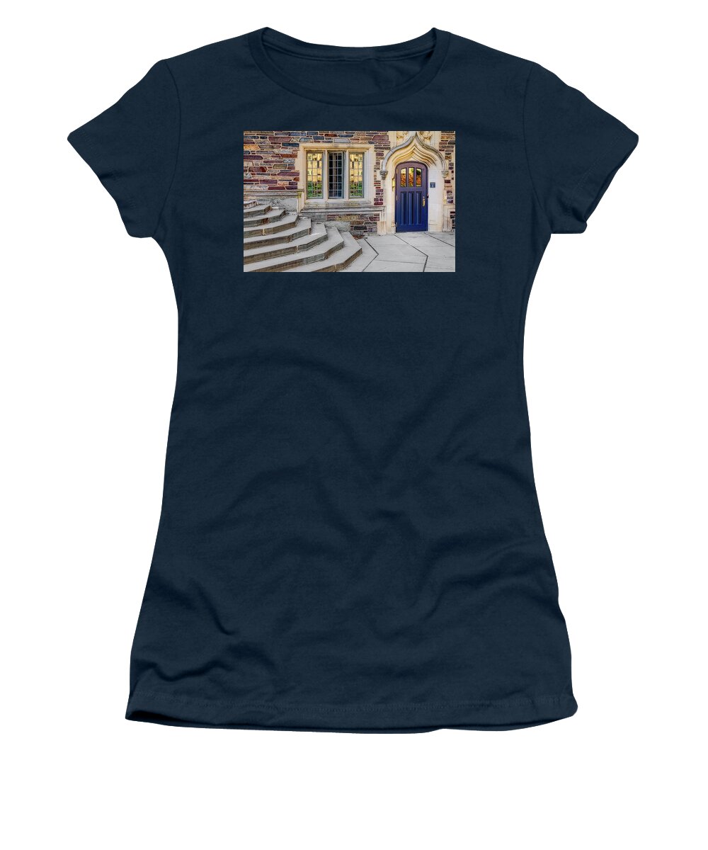 Princeton University Women's T-Shirt featuring the photograph Princeton University Lockhart Hall by Susan Candelario
