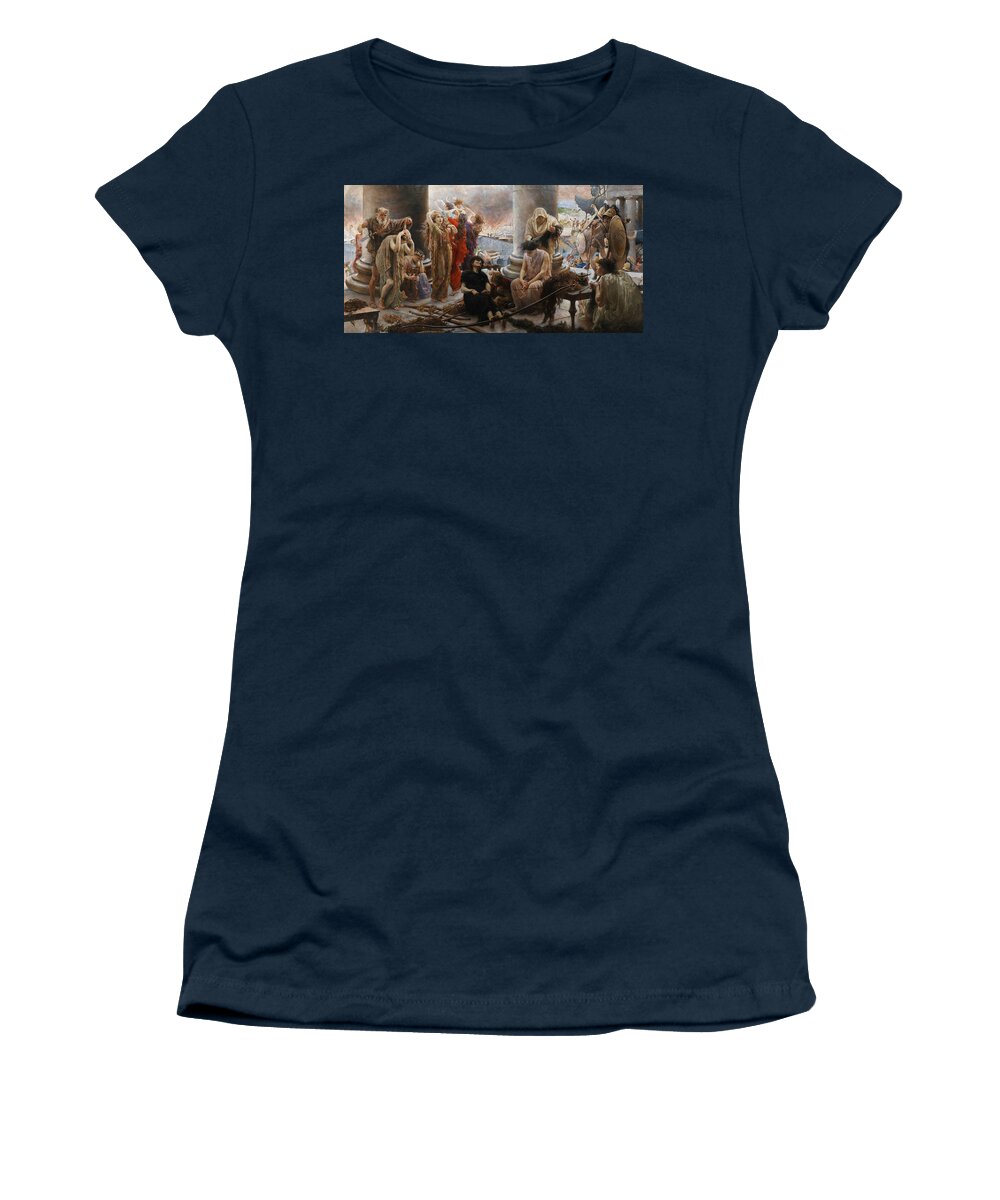 Italian Art Women's T-Shirt featuring the painting Pro Patria Omnia by Giuseppe Boschetto